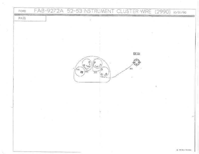 INSTRUMENT CLUSTER WIRES - 52-53 PASSENGER