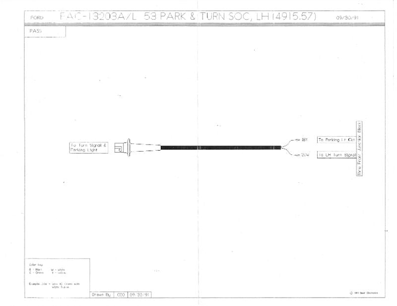 PARK LIGHT SOCKET & WIRING - 53 PASSENGER LEFT HAND