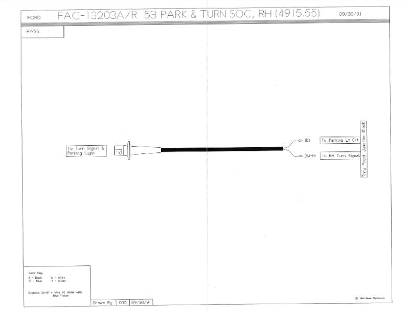 PARK LIGHT SOCKET & WIRING - 53 PASSENGER RIGHT HAND