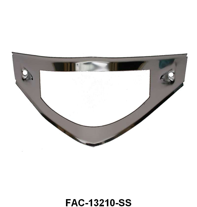 PARK LIGHT LENS BEZEL - 53-54 PICKUP STAINLESS