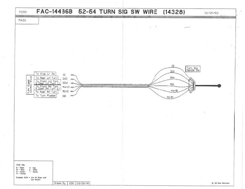 TURN SIGNAL SWITCH HARNESS - 52-54 PASSENGER