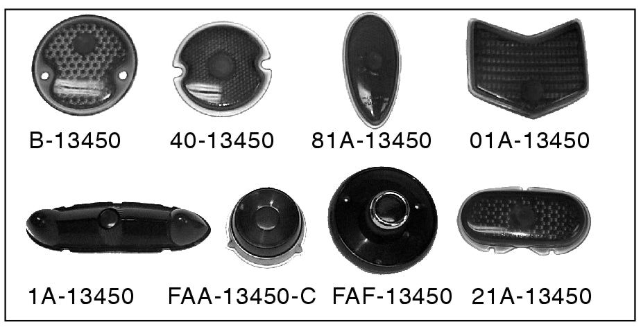 TAIL LIGHT LENS - 53 PASS WITH CHROME SLEEVE