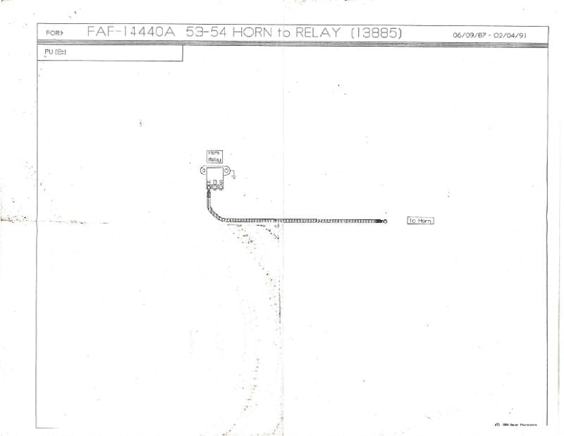 HORN RELAY TO HORN WIRE - 53-54 F-100/F-250, V8