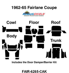 ACOUSTISHIELD INSULATION KIT - 63-65 FAIRLANE 2 DOOR HARDTOP