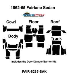 ACOUSTISHIELD INSULATION KIT - 62-65 FAIRLANE SEDAN ACOUSTIC KIT