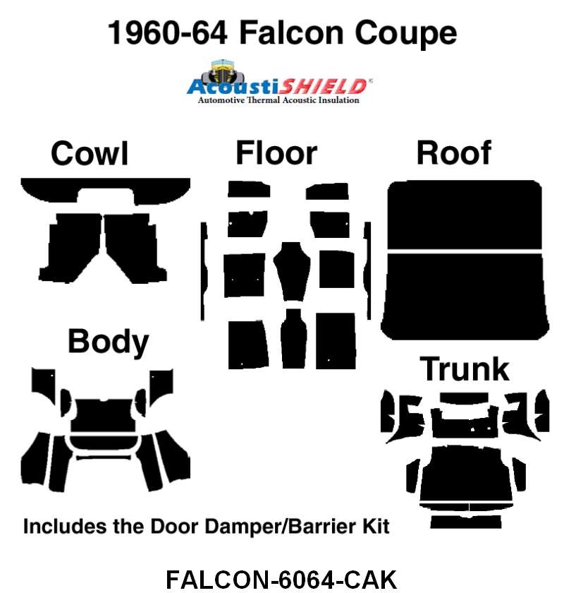 ACOUSTISHIELD KIT - 63-65 FALCON/COMET 2-DOOR HARDTOP