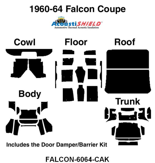 ACOUSTISHIELD INSULATION KIT - 63-65 FALCON/COMET 2-DOOR HARDTOP