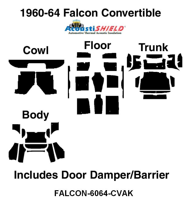 ACOUSTISHIELD KIT - 63-65 FALCON, COMET CONVERTIBLE