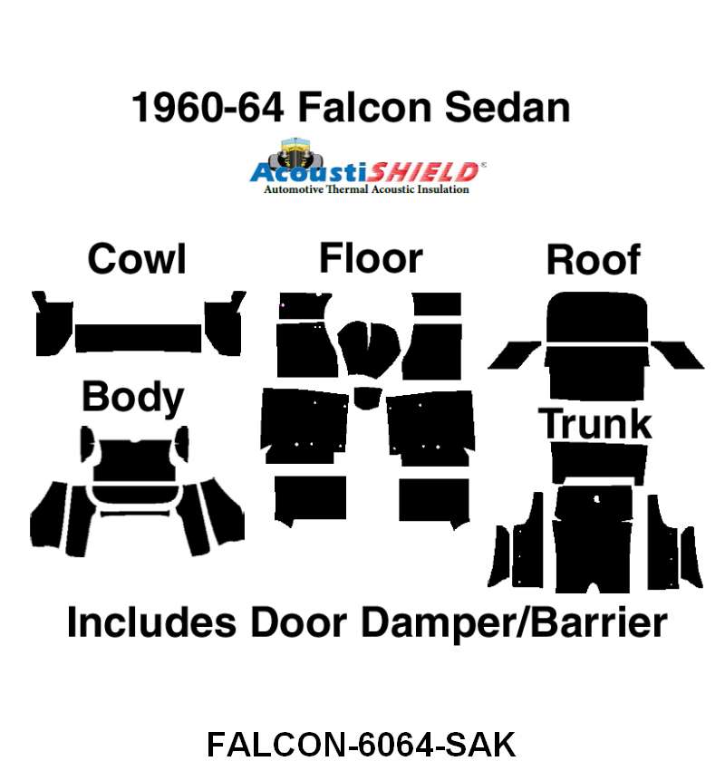 ACOUSTISHIELD INSULATION KIT - 60-65 FALCON SEDAN