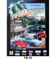 FALLBROOK CAR SHOW POSTER - 2010 FALLBROOK