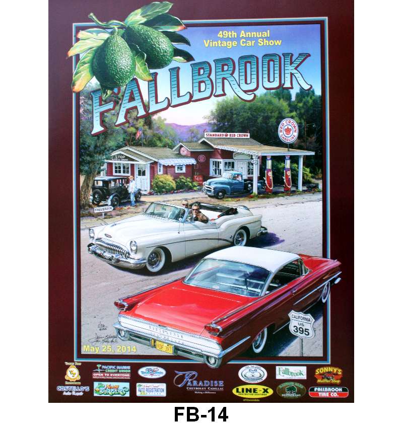 FALLBROOK CAR SHOW POSTER - 2014 FALLBROOK