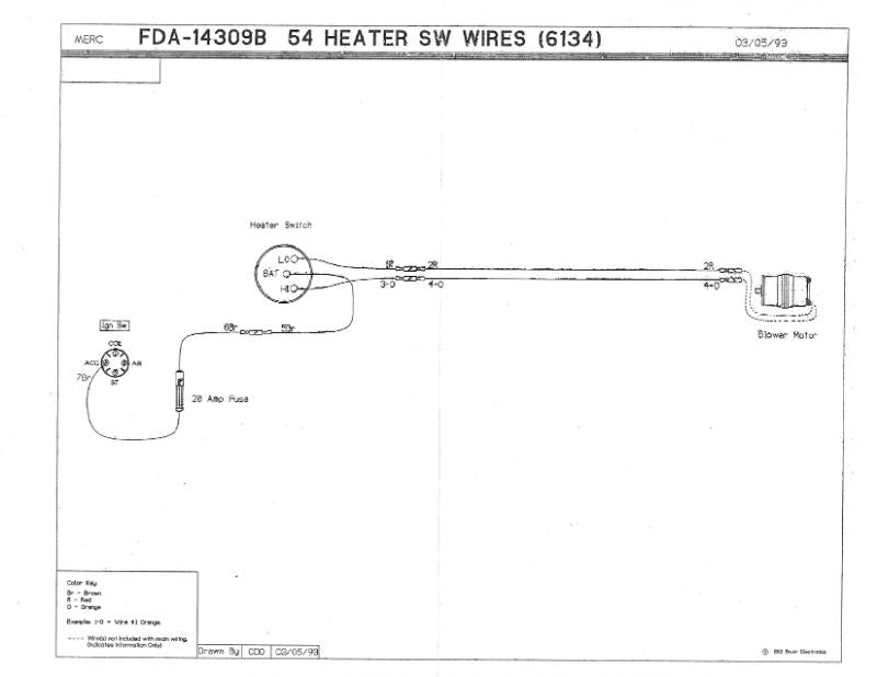 HEATER WIRE SET - 54 PASSENGER, MERCURY
