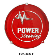 HORN RING/BUTTON EMBLEM - 55 MERCURY RED W/POWER STEERING