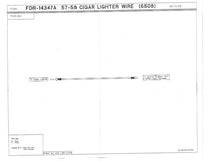 CIGAR LIGHTER TO CIRCUIT BREAKER WIRE - 57-58 PASSENGER, RANCHERO V8