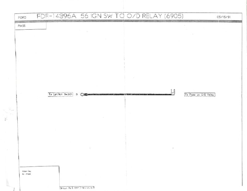 IGNITION SWITCH TO OVERDRIVE RELAY WIRE - 56 PASSENGER