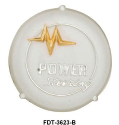 HORN RING/BUTTON EMBLEM - 56 MERCURY WHITE W/POWER STEERING