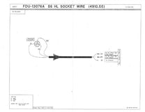 HEADLIGHT BUCKET WIRES - 56 MERCURY W/GROMMET