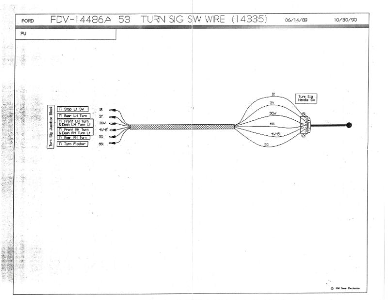 TURN SIGNAL SWITCH HARNESS - 53-55 F-100/F-350