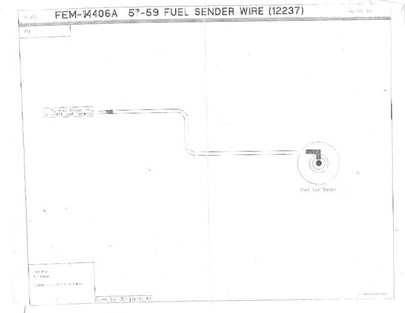 IN CAB GAS TANK SENDING UNIT WIRE - 57-59 F-100-350 110" LONG