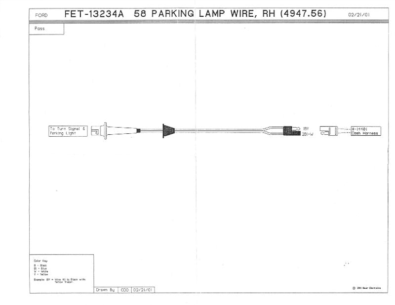 PARKLIGHT SOCKET WIRING - 58 PASSENGER RIGHT HAND