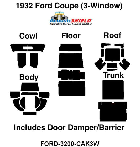 ACOUSTISHIELD INSULATION KIT - 32 3W COUPE