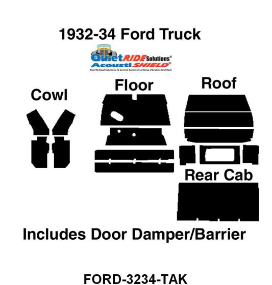 ACOUSTISHIELD INSULATION KIT - 32-34 PICKUP