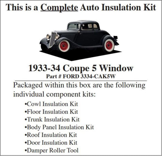 ACOUSTISHIELD INSULATION KIT - 33-34 5W COUPE