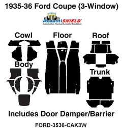 ACOUSTISHIELD INSULATION KIT - 35-36 3W COUPE