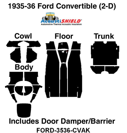 ACOUSTISHIELD INSULATION KIT - 35-36 ROADSTER
