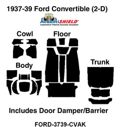 ACOUSTISHIELD INSULATION KIT - 37-39 CABRIOLET