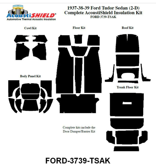 ACOUSTISHIELD INSULATION KIT - 37-39 2-DOOR SEDAN