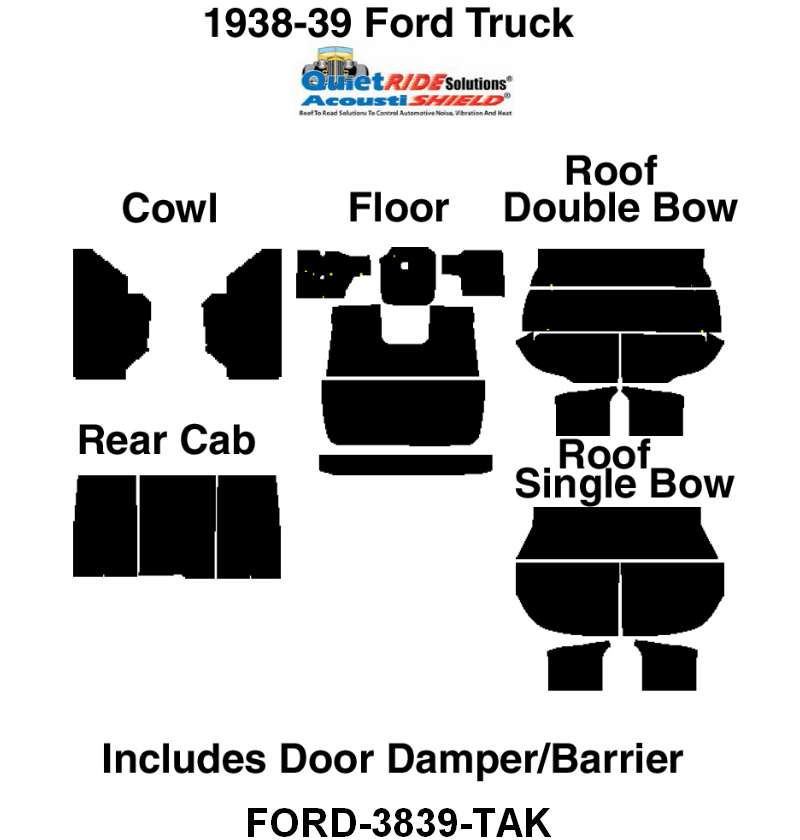 ACOUSTISHIELD INSULATION KIT - 38-39 PICKUP