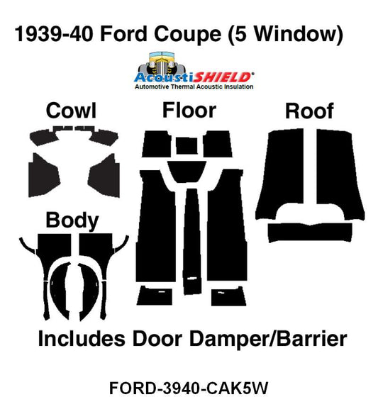 ACOUSTISHIELD INSULATION KIT - 39 DELUXE, 40 COUPE