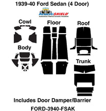 ACOUSTISHIELD INSULATION KIT - 39-40 4-DOOR SEDAN