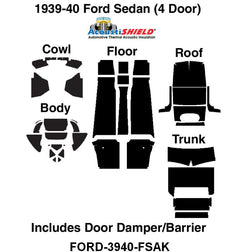 ACOUSTISHIELD INSULATION KIT - 39-40 4-DOOR SEDAN