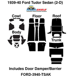 ACOUSTISHIELD INSULATION KIT - 39-40 2-DOOR SEDAN
