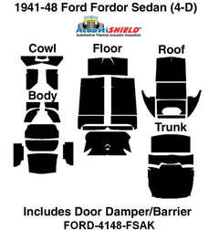 ACOUSTISHIELD KIT - 41-48 FORD, MERCURY 4-DOOR SEDAN