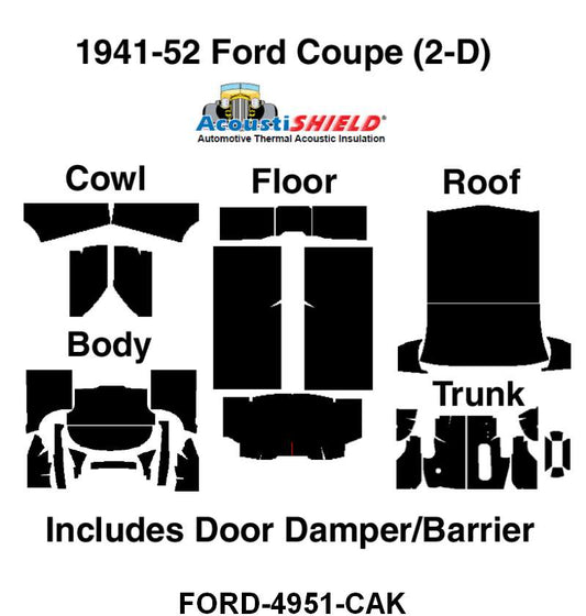 ACOUSTISHIELD INSULATION KIT - 49-51 COUPE