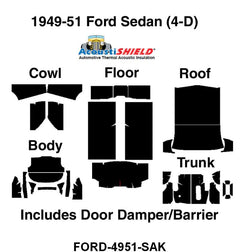 ACOUSTISHIELD INSULATION KIT - 49-51 SEDAN