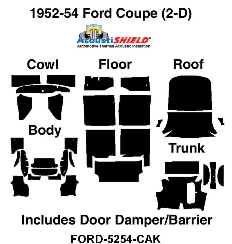 ACOUSTISHIELD INSULATION KIT - 52-54 HARDTOP
