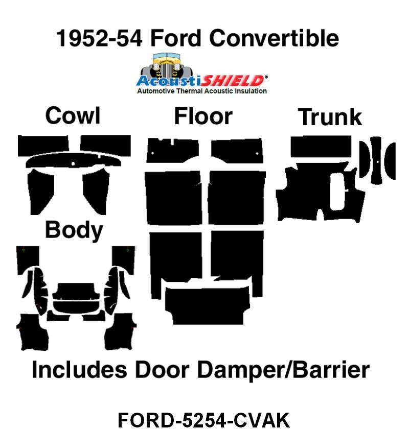 ACOUSTISHIELD INSULATION KIT - 52-54 CONVERTIBLE