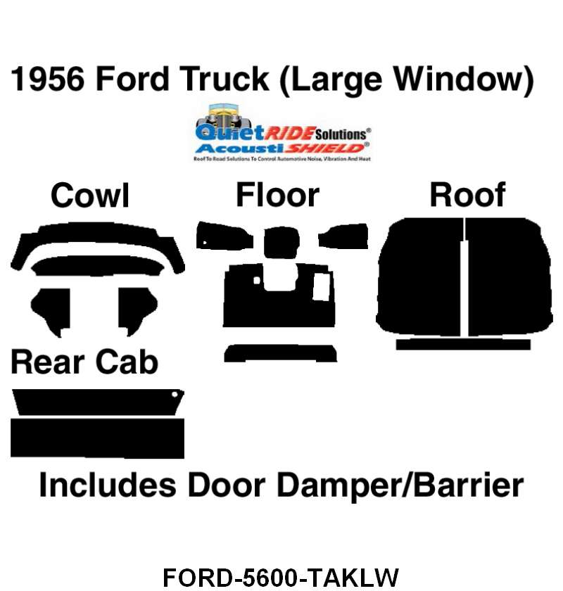 ACOUSTISHIELD INSULATION KIT - 56 PICKUP WITH BIG WINDOW