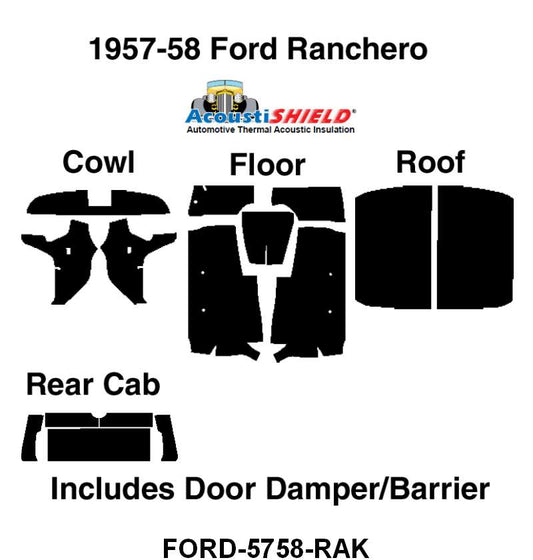 ACOUSTISHIELD INSULATION KIT - 57-58 RANCHERO