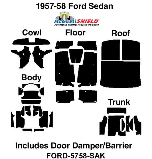 ACOUSTISHIELD KIT - 57-58 SEDAN