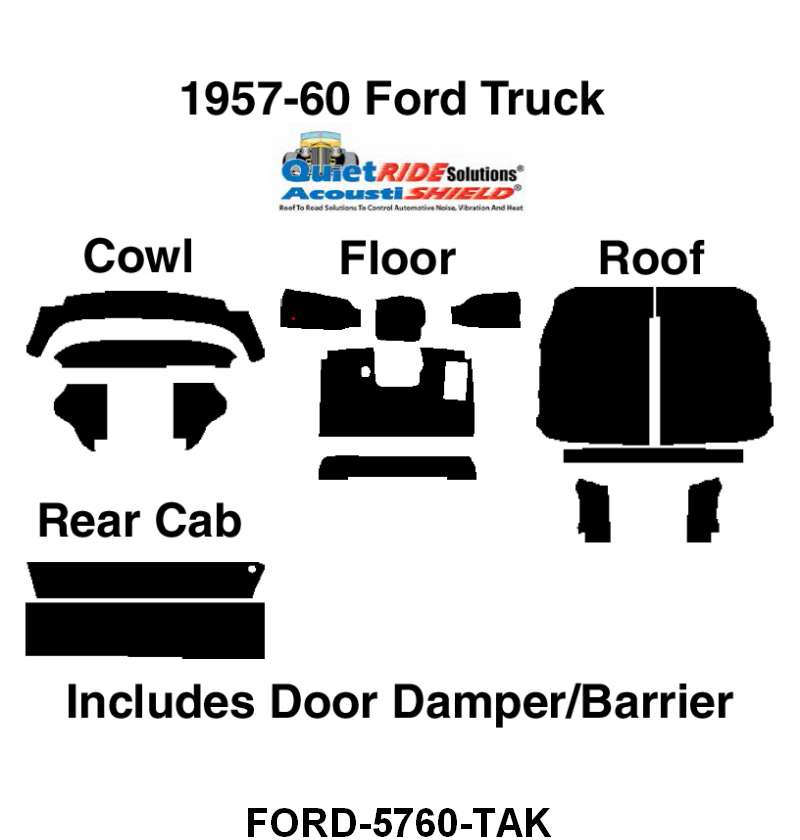 ACOUSTISHIELD INSULATION KIT - 57-60 PICKUP