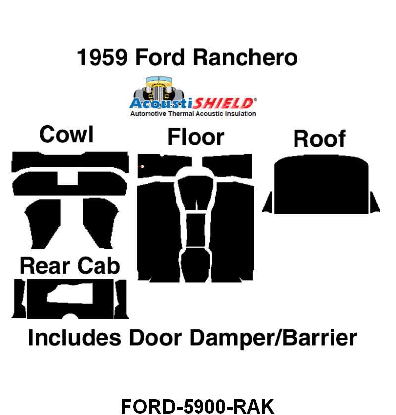 ACOUSTISHIELD INSULATION KIT - 59 RANCHERO