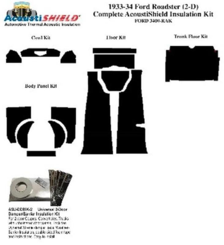 ACOUSTISHIELD INSULATION KIT - 33-34 ROADSTER
