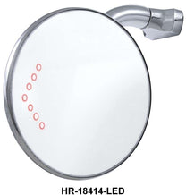 EDGE OF DOOR PEEP MIRROR - CURVED ARM, 4" HEAD 12 V W/LED TURN