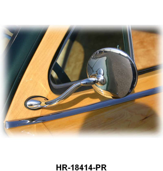 SWAN NECK STYLE MIRROR - 32-56 PASSENGER & PICKUP 4" ROUND HEAD