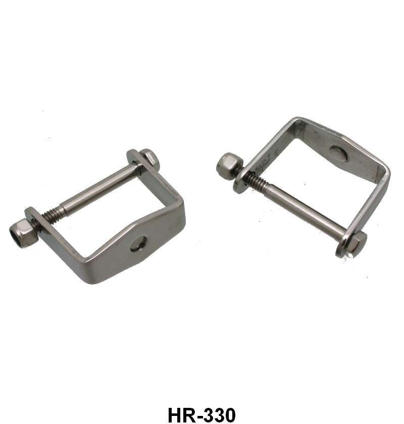 STREET ROD POLISHED STAINLESS  LEAF SPRING CLAMPS - 28-32 PASS/PU 1-3/4"